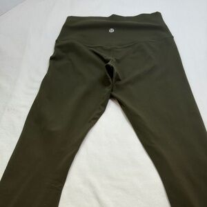 Lululemon Align High Rise Leggings Olive Green Size 4 LW5CZ4S Nulu Yoga
